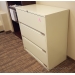 Beige 3 Drawer Lateral File Cabinet, Locking